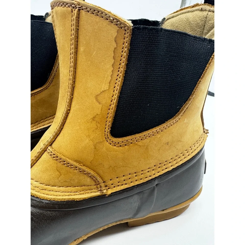 Cabela's Thinsulate Duck Boots Mens 8D Brown Leather Rubber Steel Shank 8936089